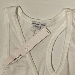 NWT James Perse white tank top size L (3)